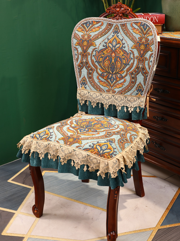 奢華餐椅墊套裝 歐式復古椅子墊坐墊家用四季通用靠背墊