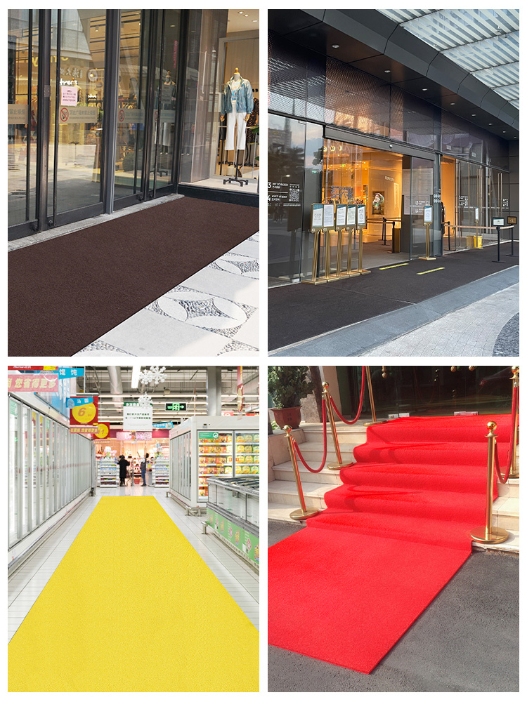 現代簡約風格PVC塑料地毯 商用迎賓防滑大面積門口腳踏墊 (7折)