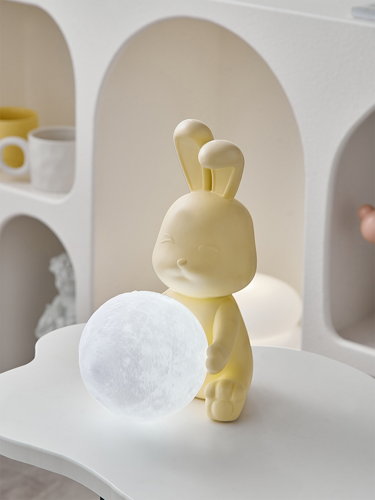 創意卡哇伊兔兔造型小夜燈 溫馨可愛風格床頭伴侶