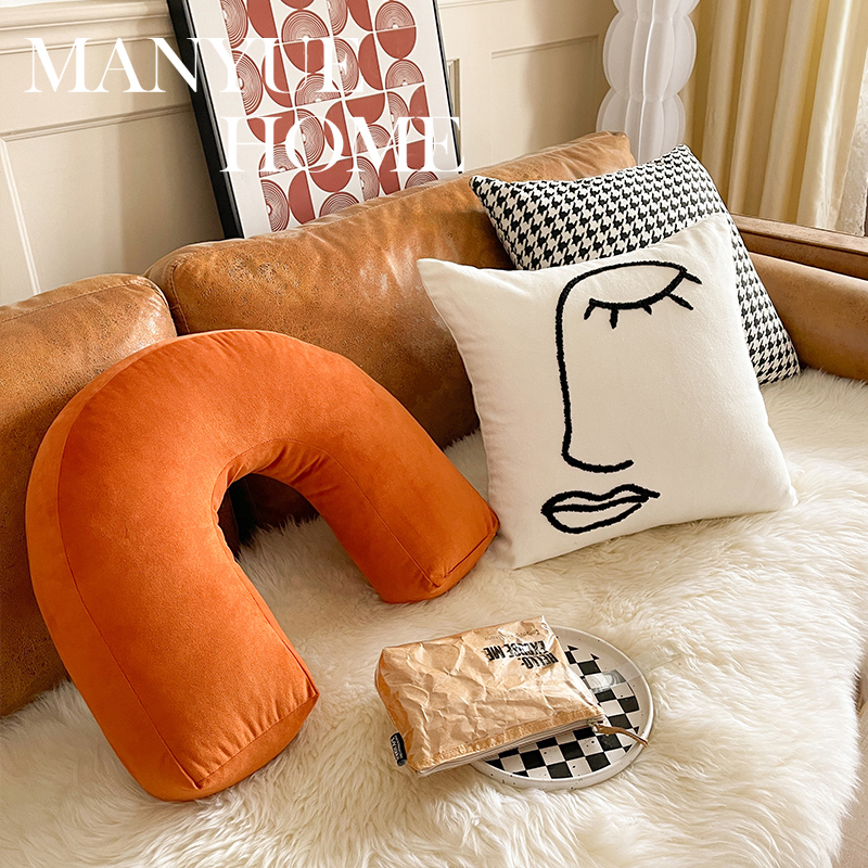 北歐風抱枕套簡約現代風格適合客廳沙發靠枕樣板間靠墊