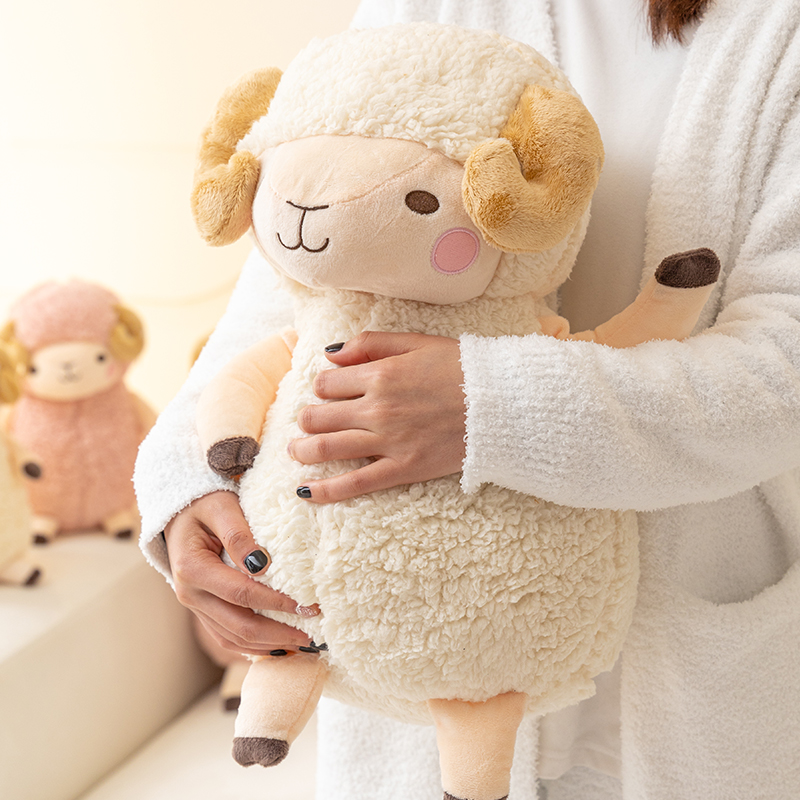 可愛小羊絨公仔抱枕 45公分至65公分大小 適用於臥室午睡