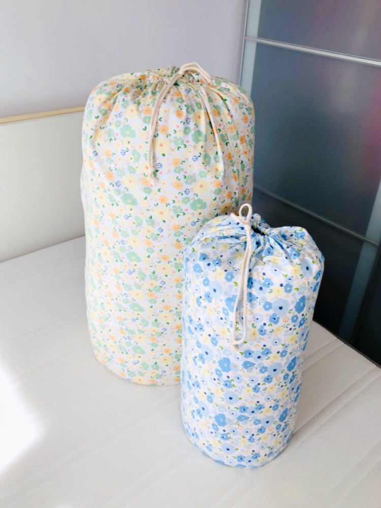 清新碎花純棉防塵袋 宿舍衣櫃收納袋 換季衣物儲物袋 行李收納袋