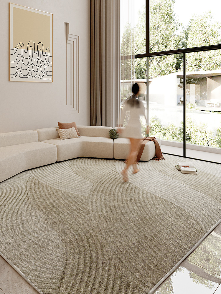 奶油風地毯 輕奢臥室床邊毯 沙發地墊 客廳地毯 家用腳墊 茶几墊