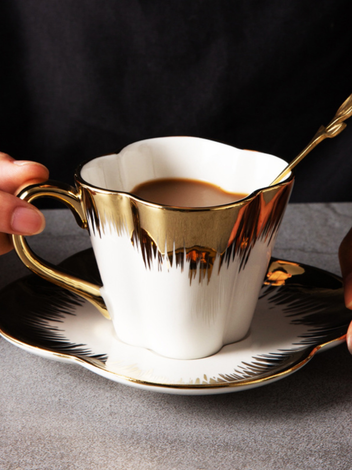 英式陶瓷咖啡杯奢華歐式下午茶紅茶杯套裝 意式簡約家用