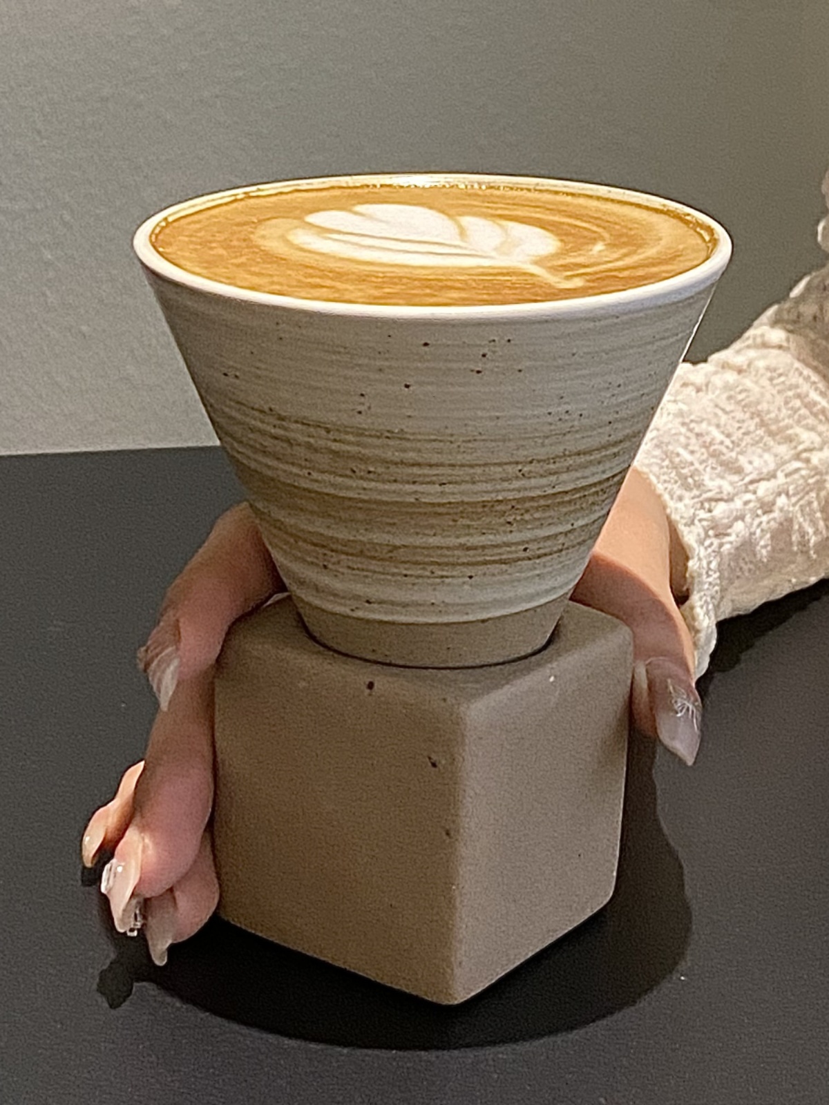 ins風中式手工陶瓷咖啡杯 簡約拉花杯 粗陶馬克杯
