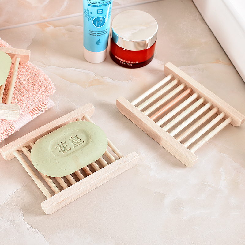 復古日式手工皂盒 天然木質簡約瀝水衛浴皂架