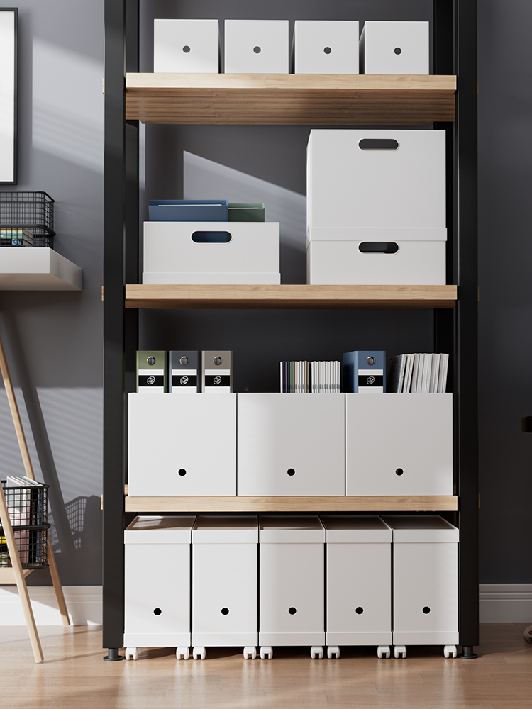 日式白色塑料桌面收納盒窄型整潔有序創造舒適生活空間