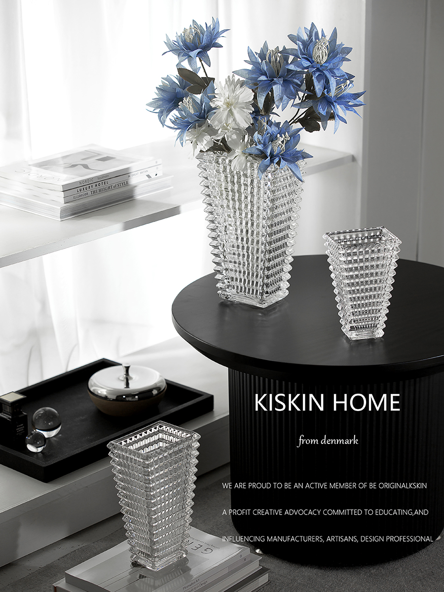 歐式玻璃花瓶典雅裝飾客廳臥室茶几花藝擺設 (5.4折)