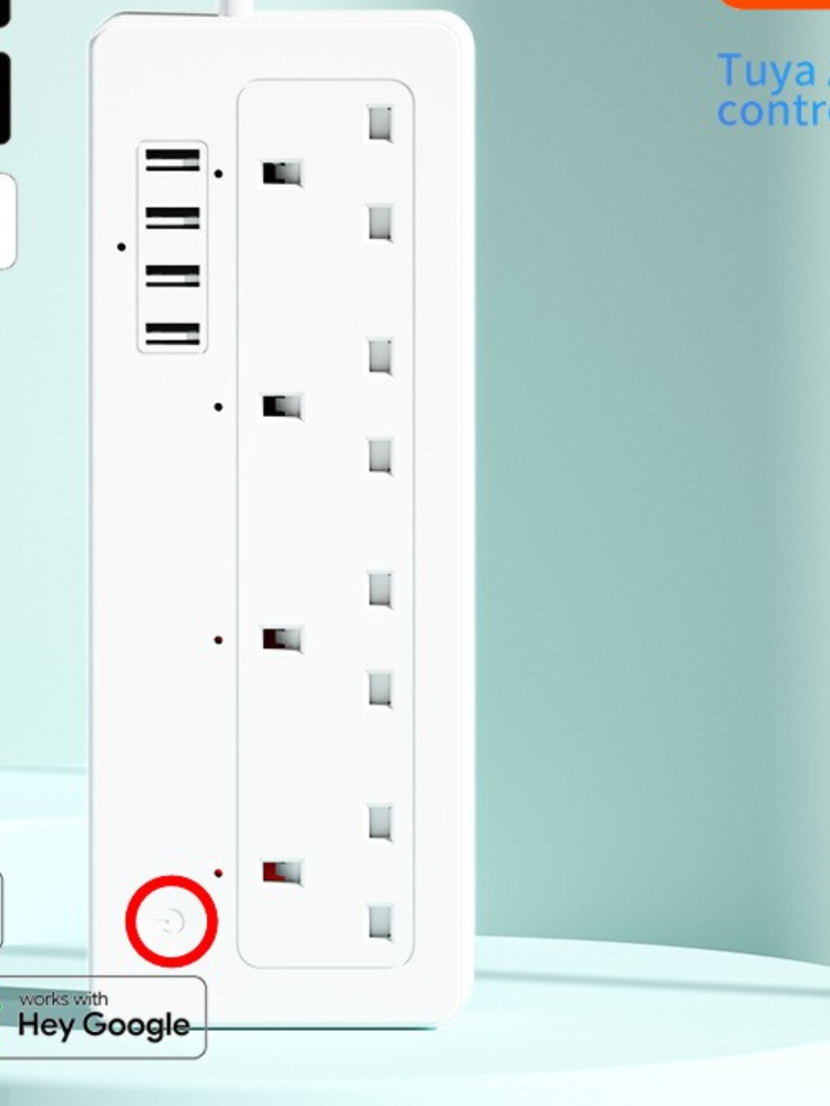 智能家居塗鴉WIFI插座 歐規美規英規五孔萬用排插 (7.2折)