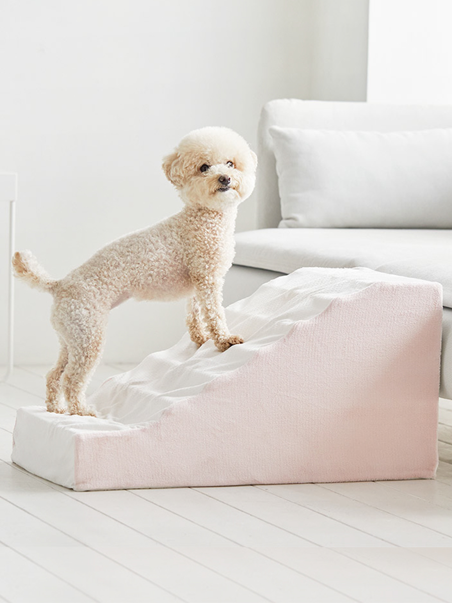 寵物階梯讓毛孩輕鬆上床下床四層加高坡面設計絨布材質舒適柔軟