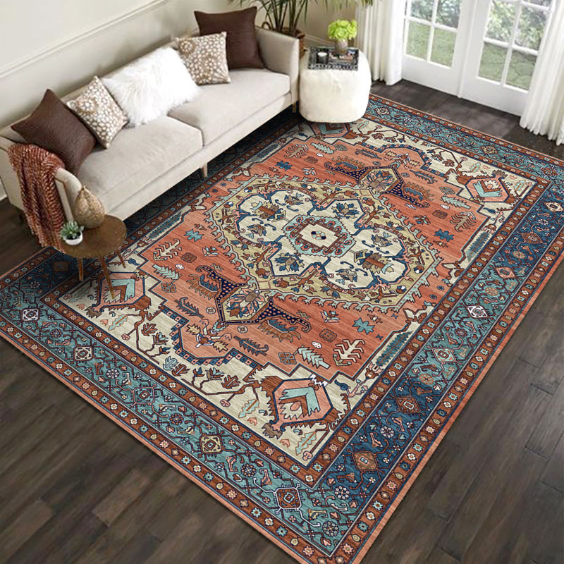 輕奢風地毯復古波斯美式北歐式土耳其手工地墊客廳茶几墊臥室床邊