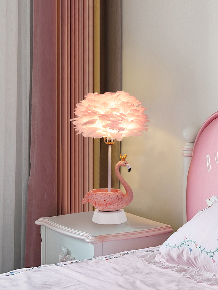 簡約現代風羽毛檯燈248型號手工編織質感客廳臥室裝飾佳品3年質保