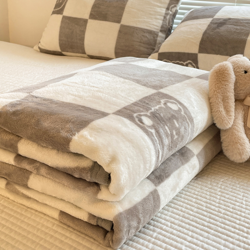 簡約現代牛奶絨毛毯 溫暖舒適珊瑚絨床單蓋毯 辦公室午睡空調小毯子 多種尺寸顏色可選