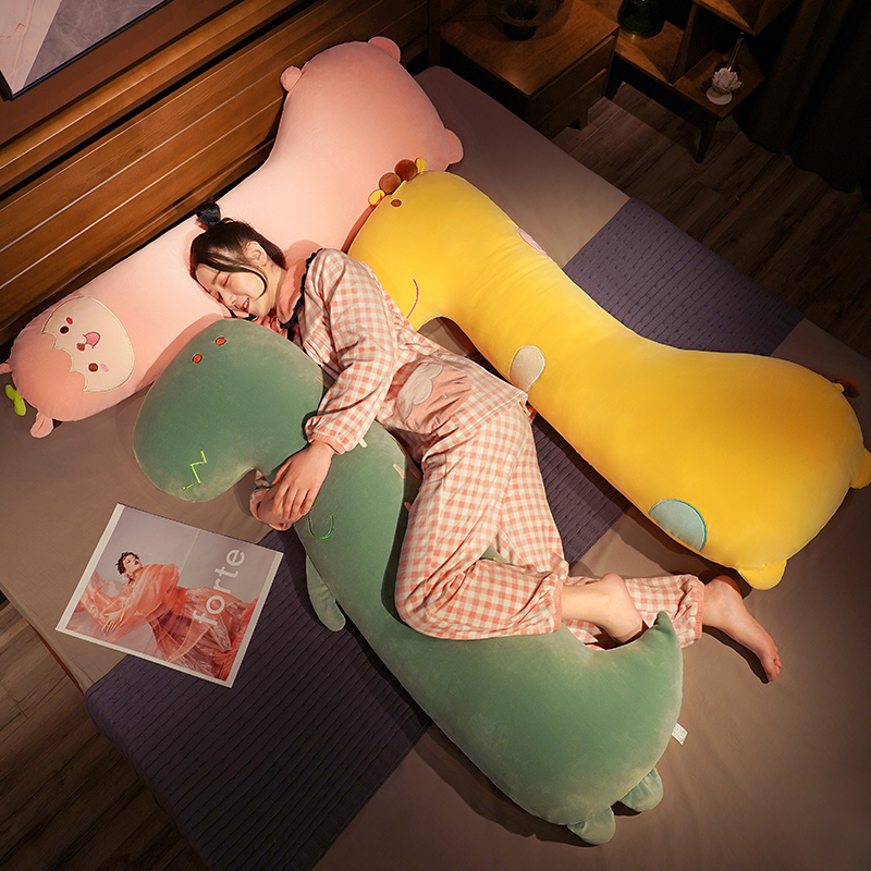卡通造型舒適睡眠長條抱枕多種尺寸和顏色男女皆宜臥室好伴侶
