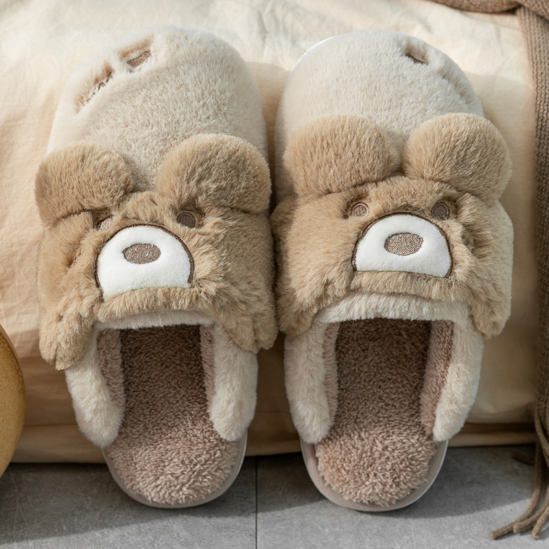毛絨絨棉拖鞋居家室內穿著防滑包跟設計溫暖舒適多種顏色任君選擇