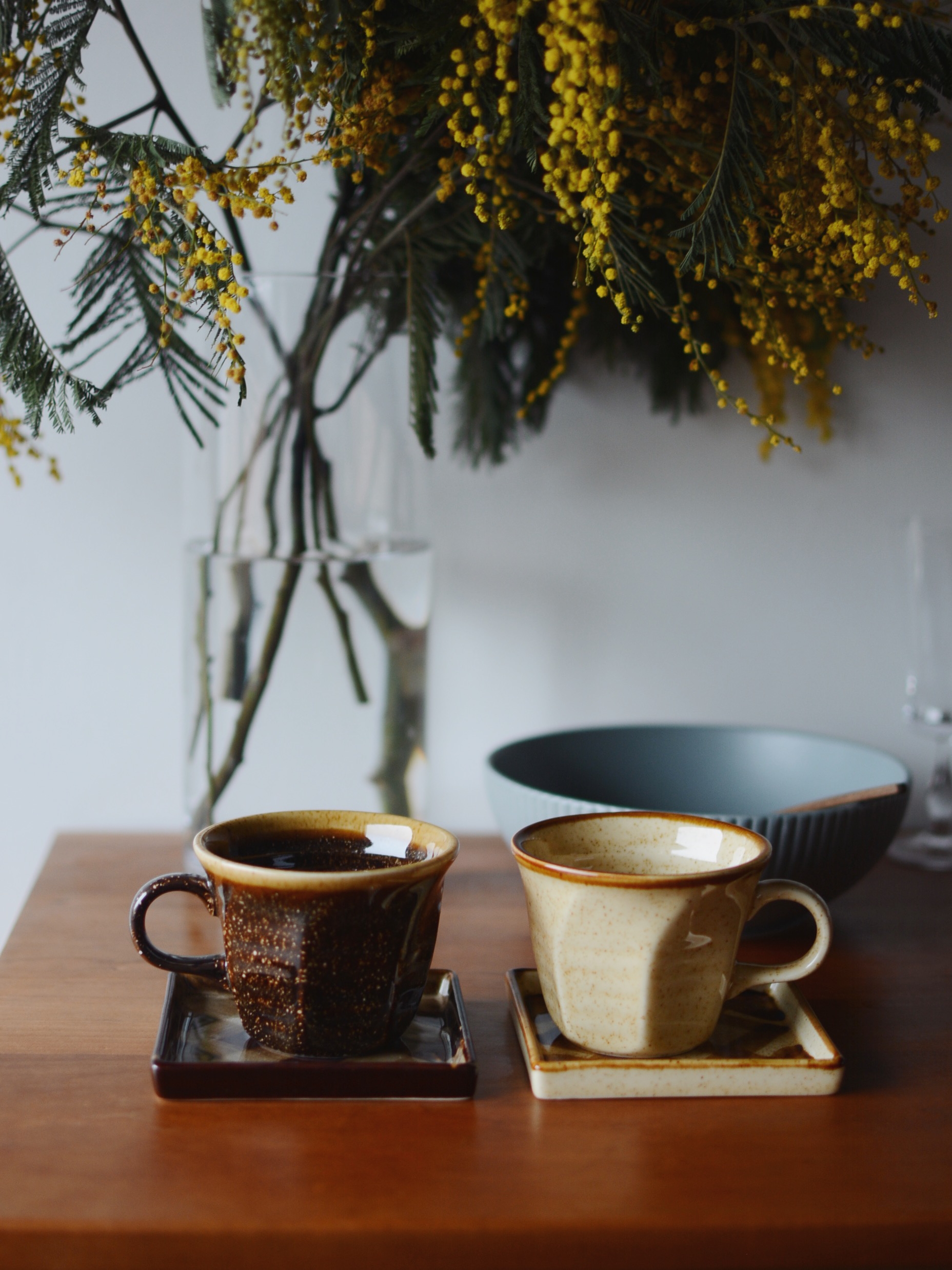 手繪方碟咖啡杯 日式陶瓷咖啡杯 復古單杯手衝咖啡杯