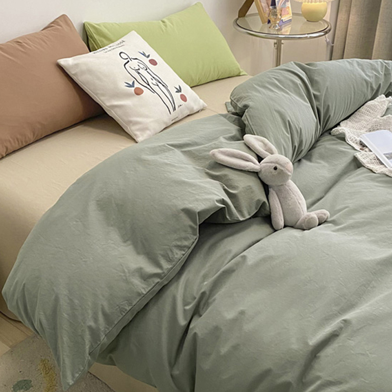 簡約百搭純棉水洗棉單人被套 舒適透氣 溫馨睡眠