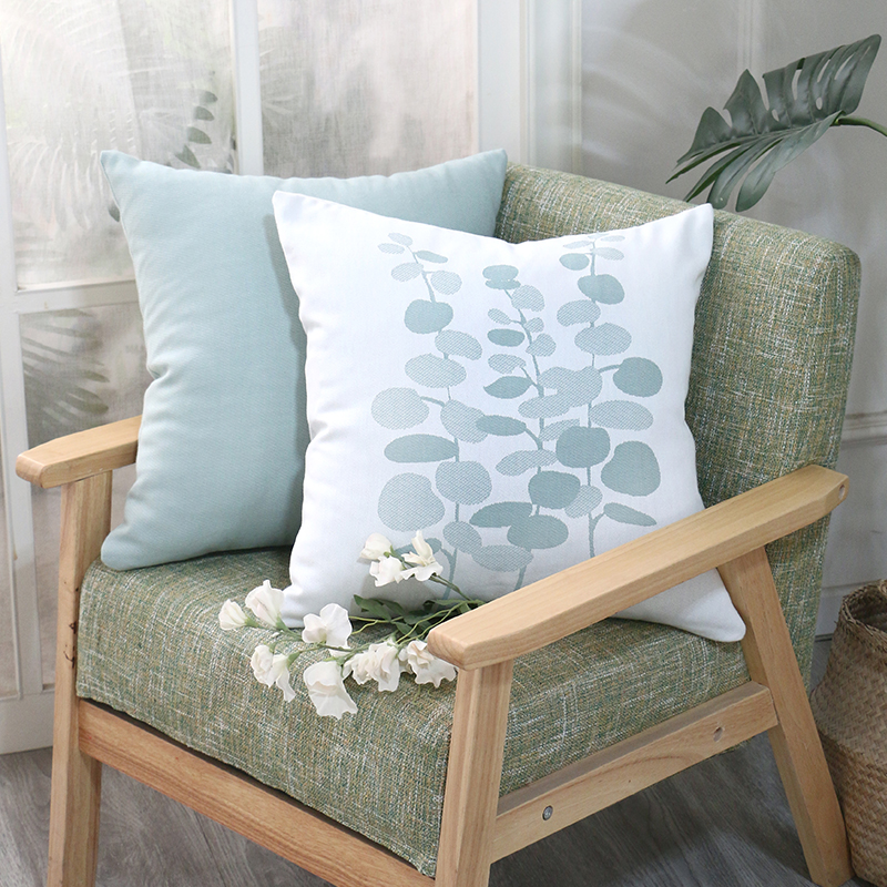 北歐現代簡約風格棉質提花雙面抱枕客廳沙發床頭靠背墊