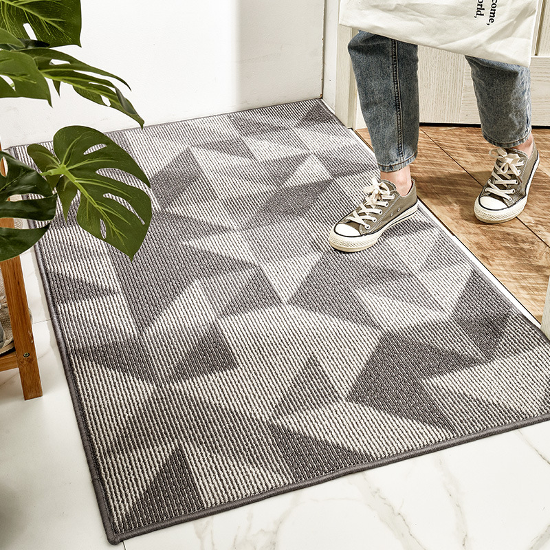 現代幾何室內玄關耐磨防滑腳墊地毯 家用客廳地墊