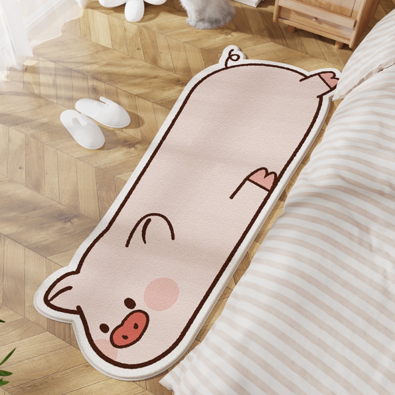 卡通臥室地毯可愛毛絨防滑腳墊讓你的房間更加溫馨