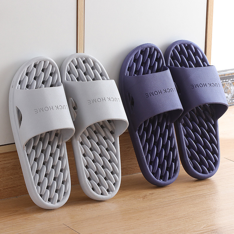日式小清新風格室內拖鞋塑料材質男女四季家用浴室防滑拖鞋