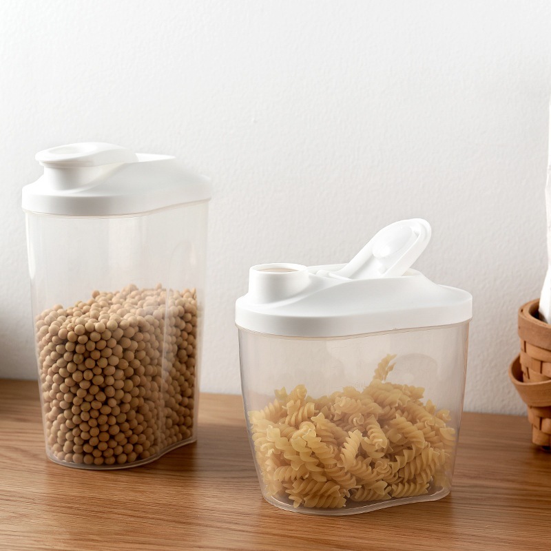 時尚創意中式風格密封罐廚房收納好幫手透明塑料帶蓋儲物罐