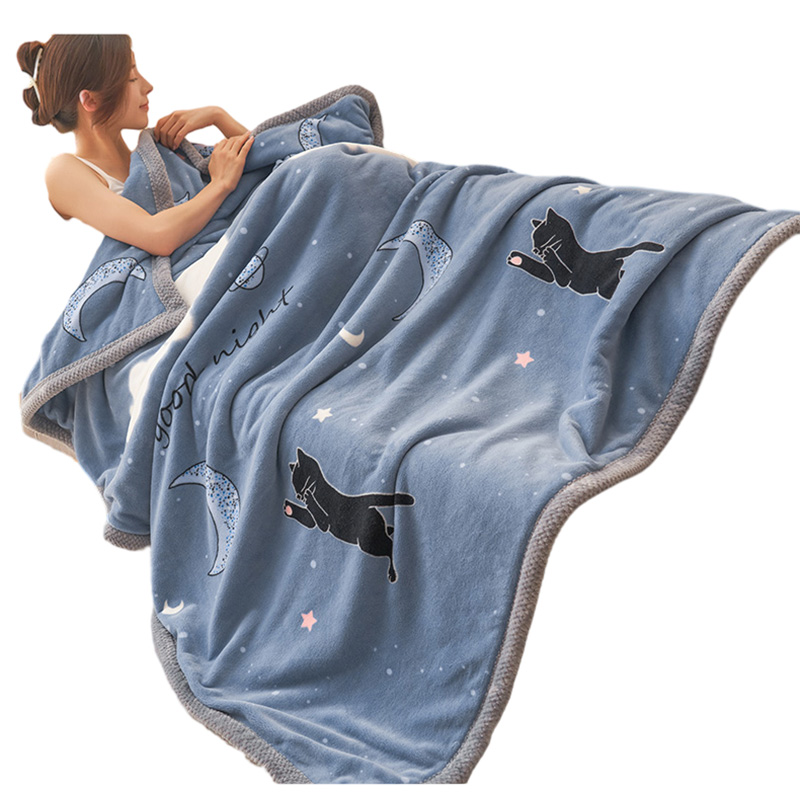 加厚四季珊瑚絨毛毯子冬季夏季空調蓋毯毛絨小被子單人雙人床辦公室午睡