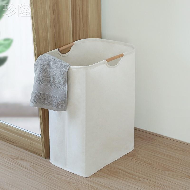 日式歐式風格髒衣籃純色可摺疊家用防水放衣物籃子
