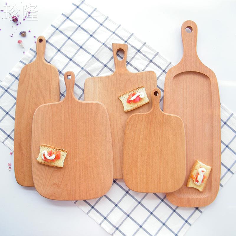 日式櫸木實木砧板麵包板披薩板水果板牛排託盤白馬河木工 (5.4折)