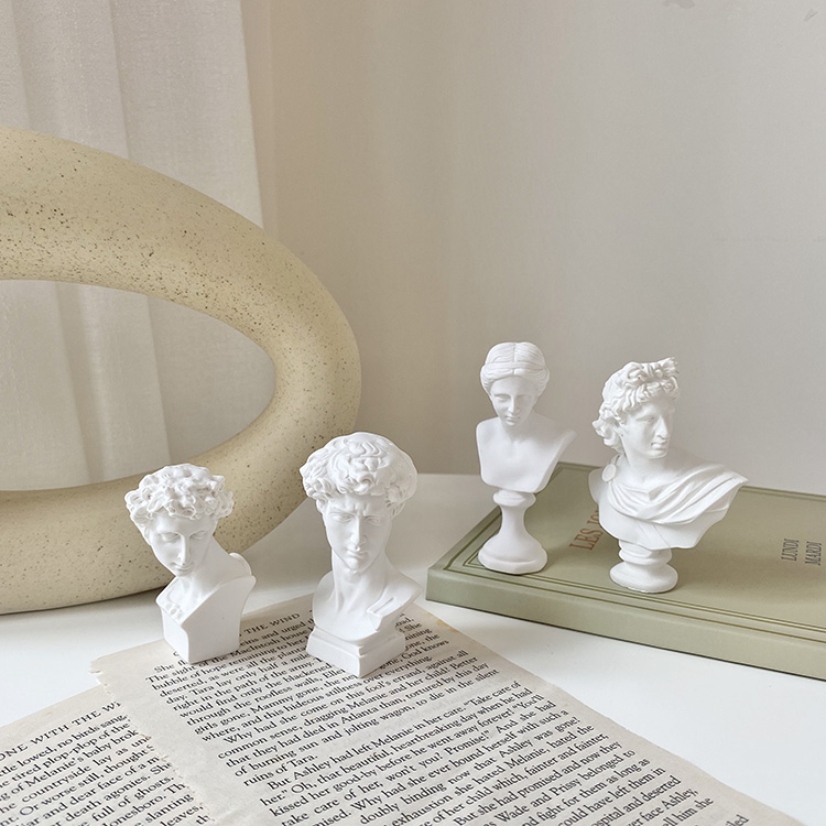 北歐ins樹脂雕像擺件 清新文藝迷你雕塑 家居裝飾拍攝道具