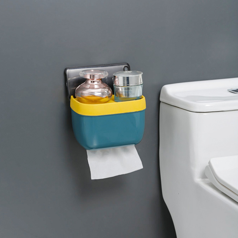 牆面衛生紙盒 簡約風格 免打孔 不鏽鋼材質 適用於餐廳廁所