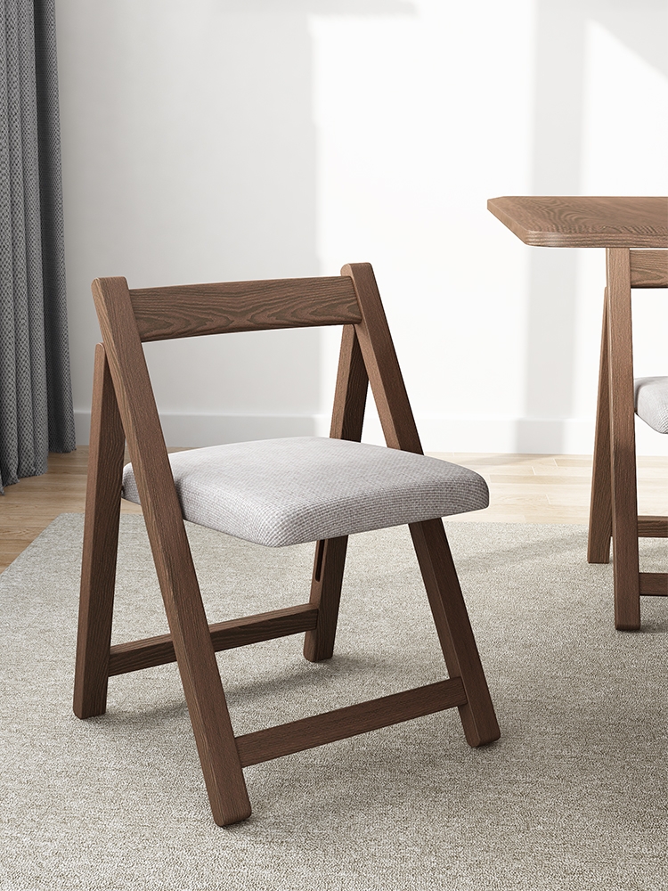 現代簡約實木摺疊椅 家用餐廳椅子 餐桌椅 靠背椅 茶椅 休閒椅