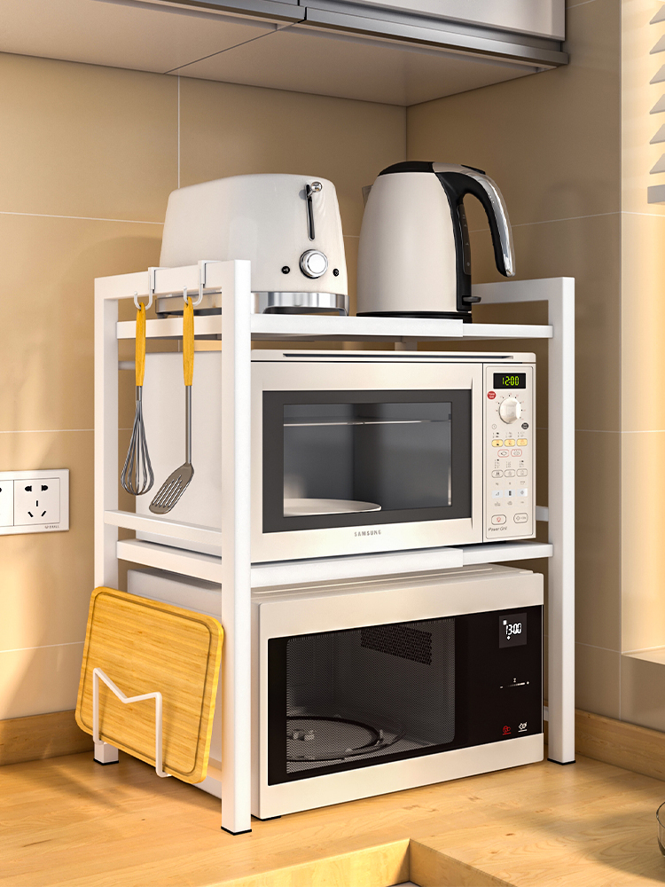 微波爐架子雙層廚房架烤箱專用架加厚固定款置物架