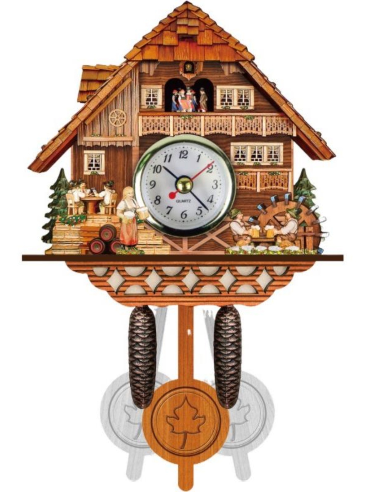 北歐風木質布穀鳥 掛鐘 客廳裝飾時鐘 裝飾掛鐘
