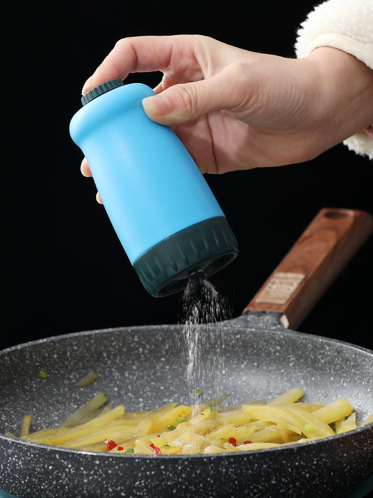定量可調控鹽神器家用按壓式撒鹽防潮出鹽罐廚房限鹽攝入量勺鹽瓶