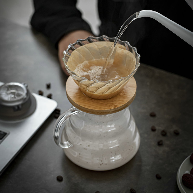 北歐風意式玻璃手衝咖啡壺 咖啡沖煮專用器具單人手沖壺