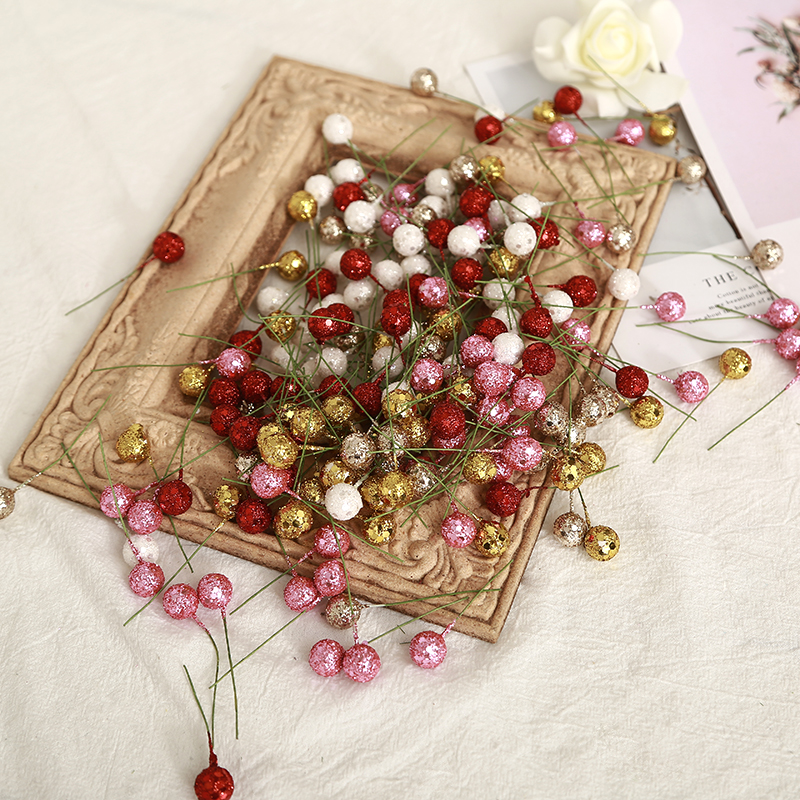 森系仿真泡沫感漿果 diy手作花環材料 聖誕氛圍裝飾 糖果禮盒擺飾