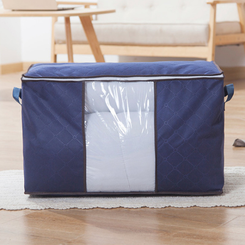 簡約風格收納袋整理袋無紡布材質可用於打包搬家整理衣物雜物大號容量讓您的家居更整潔