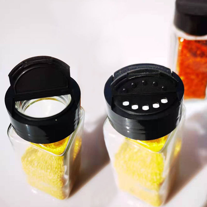 精緻玻璃調味罐120ml方形胡椒粉調味盒全套廚房用品調味瓶