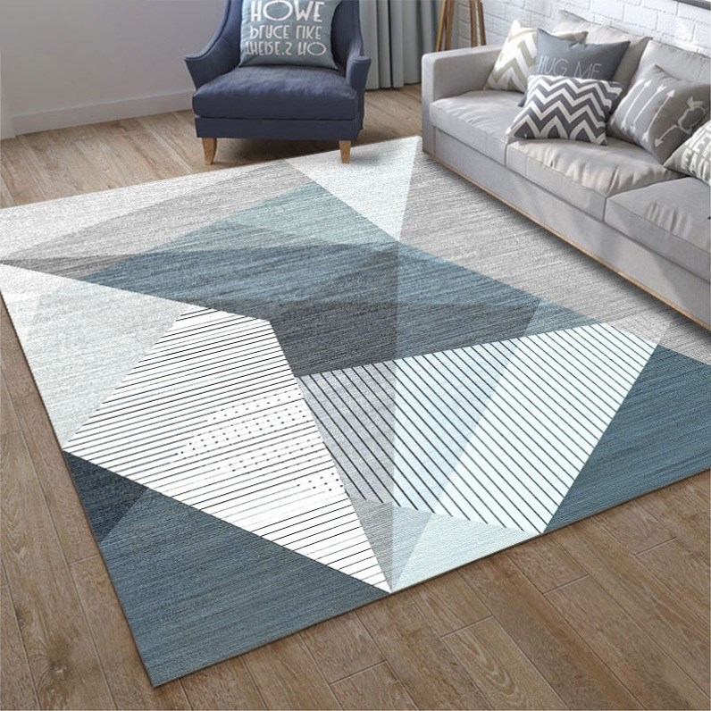 北歐歐式風格地毯 客廳大毯子長方形地墊 pvc材質可手洗