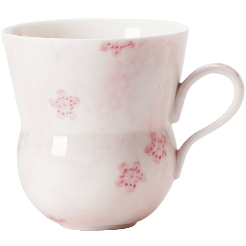 手繪櫻花咖啡杯陶瓷功夫茶具中式小清新風格馬克杯專用主人杯