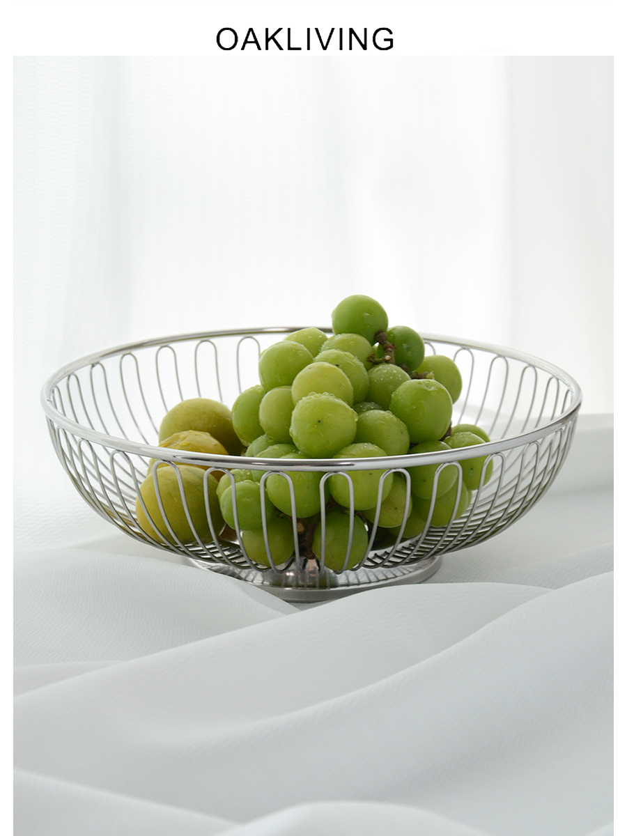 歐式不鏽鋼水果籃 北歐鏤空置物盤 蔬菜瀝水籃