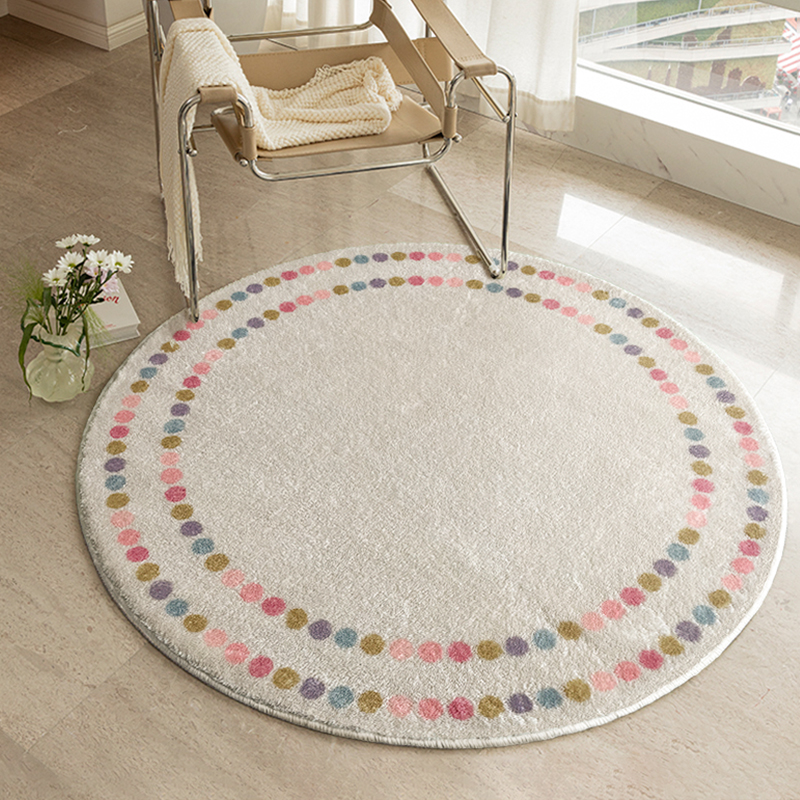 柔軟舒適圓形地毯 現代簡約風格居家臥室客廳地毯