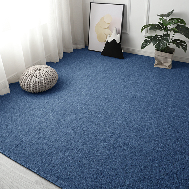 滿鋪ins風藍色臥室圈羢全屋地毯