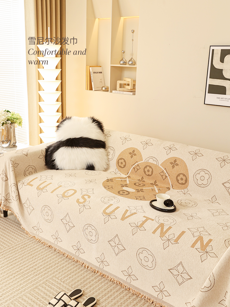 雪尼爾防貓抓沙發套罩四季通用現代輕奢高級感適用於組合沙發