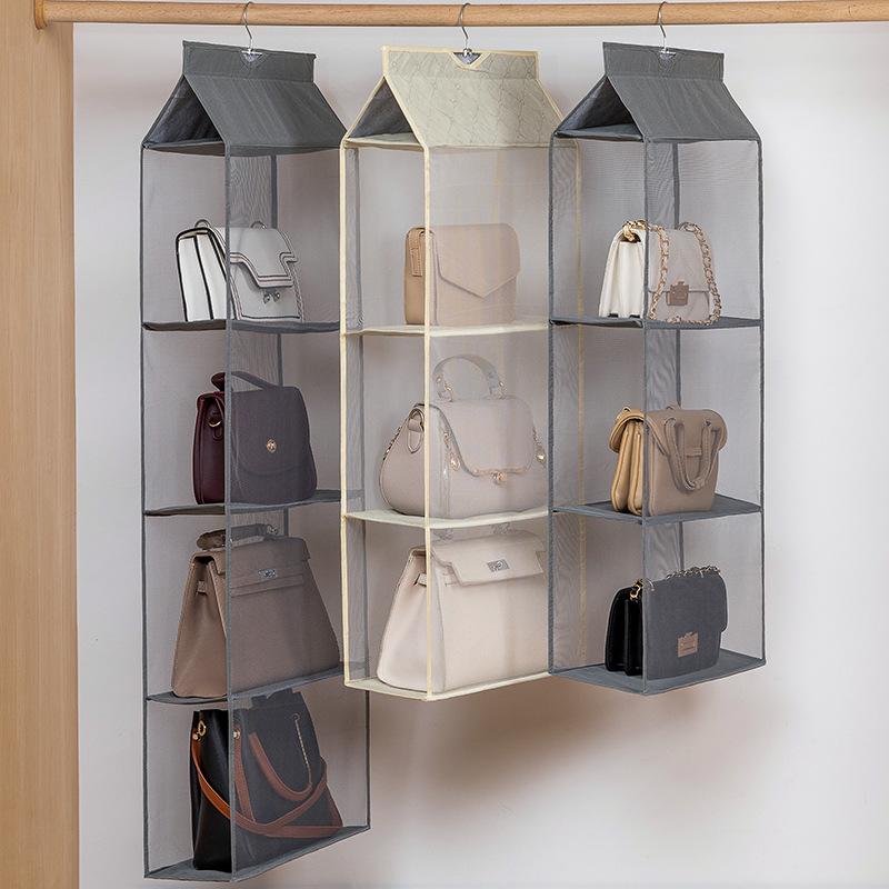 無紡布掛袋包包收納神器整理袋掛袋牆掛式家用置物衣櫃收納架