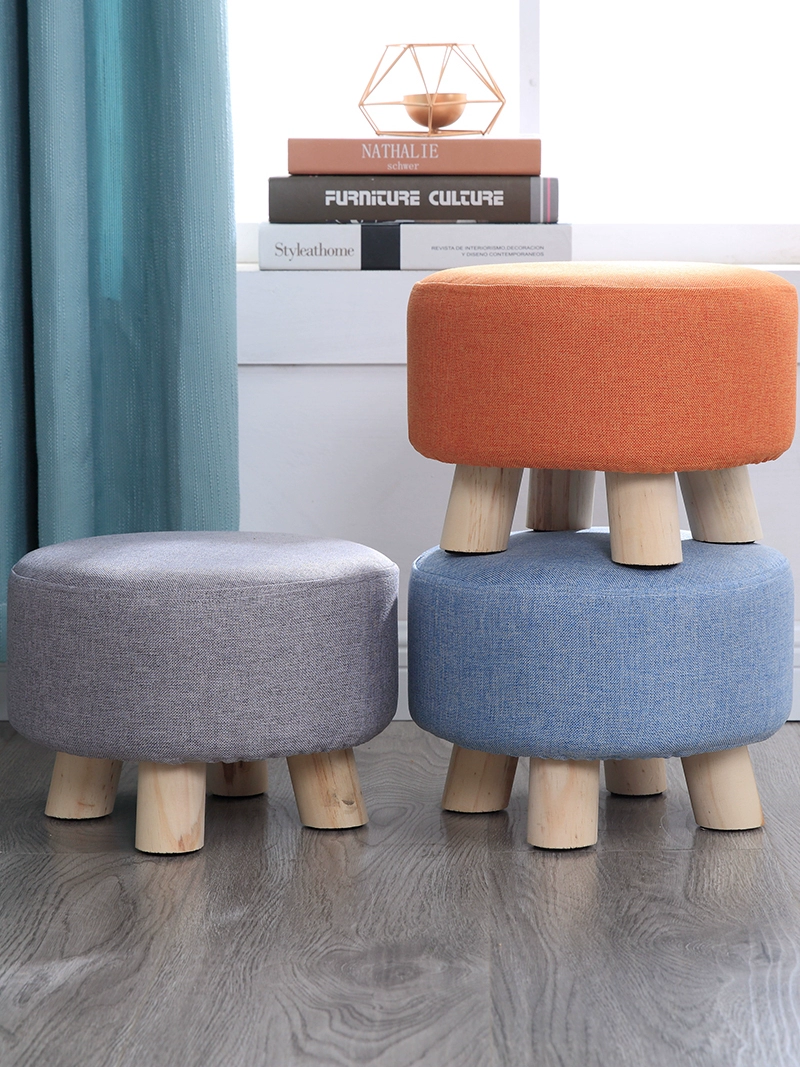 實用時尚矮凳簡約風格布藝材質多色多款適合客廳沙發換鞋凳可移動