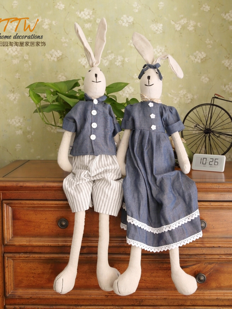 卡通兔兔公仔毛絨玩偶擺飾品情侶裝飾臥室婚禮兒童房用品