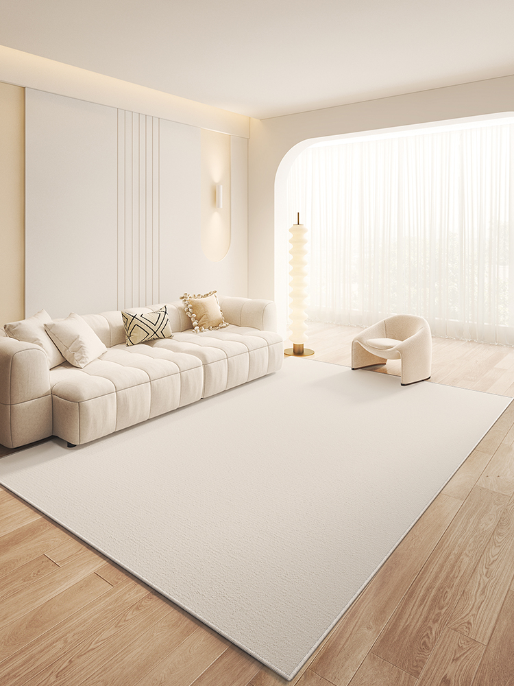 升級加厚無甲醛沙發毯 臥室床邊客廳輕奢高級地毯 純色簡約奶油風地墊