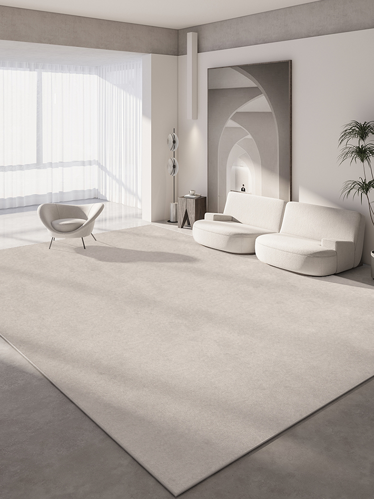 奶油風簡約地毯點綴臥室客廳柔軟舒適 易清潔打理